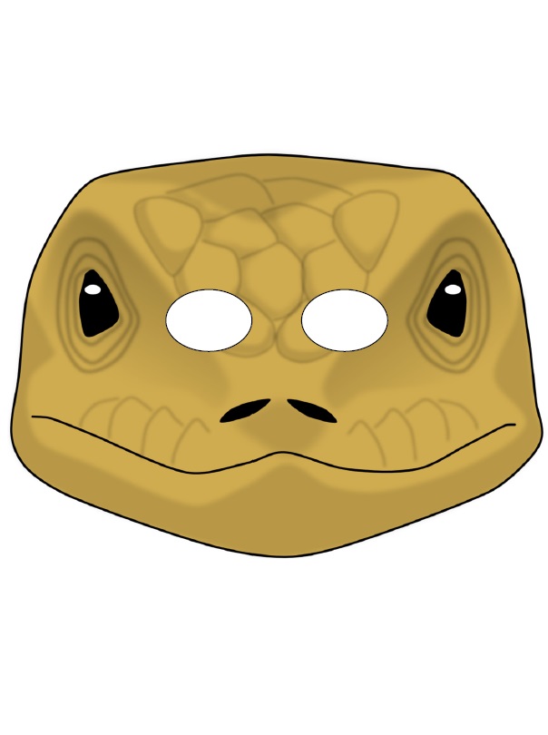 çocuklar için hazır kağıttan Yılan maskesi şablonu